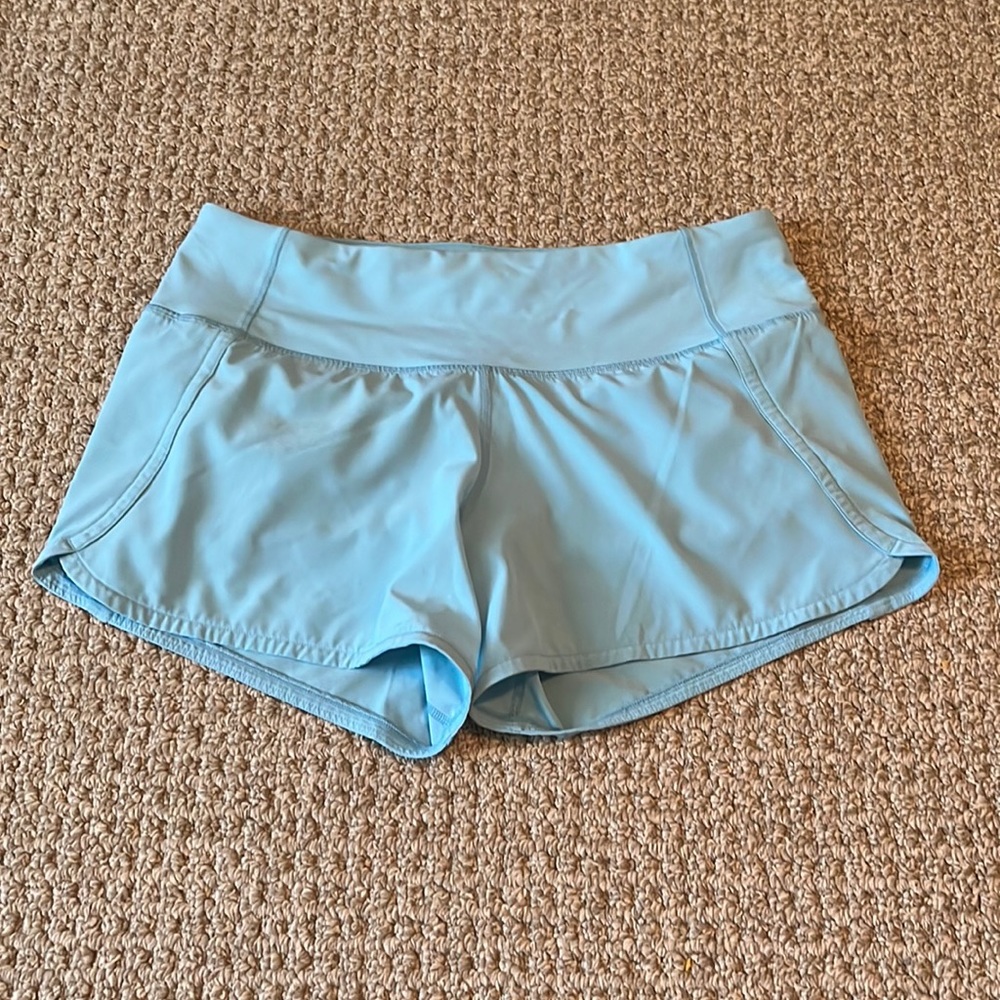 hydro blue lululemon run time shorts (size 4) - Picture 2 of 4